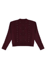 Embellished Cable-Knit Cropped Sweater | Forever 21 Womens