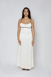 Contrast-Trim Satin Cami Maxi Dress | Forever 21 Womens