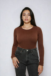 Seamless Jacquard Long Sleeve Bodysuit | Forever 21 Womens