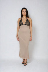 Lace Halter Crepe Maxi Dress | Forever 21 Womens