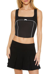 Bow Poplin Crop Top | Forever 21 Womens