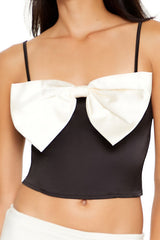 Contrast Bow Cropped Cami | Forever 21 Womens