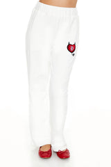 Embroidered Devil Heart Sweatpants | Forever 21 Womens