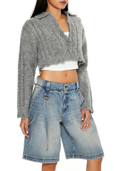 Cable Knit Sharkbite Half-Zip Sweater | Forever 21 Womens