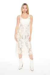 Crochet Fringe Midi Dress | Forever 21 Womens