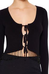 Beaded Fringe Cardigan Sweater | Forever 21 Womens