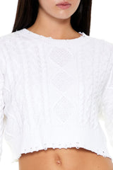 Cropped Cable Knit Sweater | Forever 21 Womens