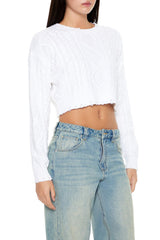 Cropped Cable Knit Sweater | Forever 21 Womens