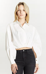Cropped Blouse with Button Cuffs | Forever 21 Womens