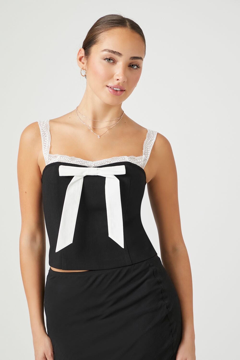 Bow Lace-Trim Cami | Forever 21 Womens