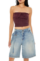 Cable Knit Cropped Tube Top | Forever 21 Womens