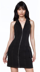 Denim Halter Mini Dress | Forever 21 Womens