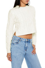 Cropped Cable Knit Sweater | Forever 21 Womens