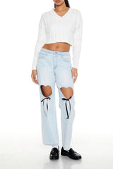 Cropped Cable Knit Sweater | Forever 21 Womens