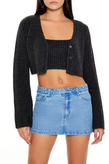 Chenille Sweater Crop Top & Cardigan Sweater | Forever 21 Womens