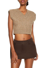 Cropped Cable Knit Sweater Vest | Forever 21 Womens