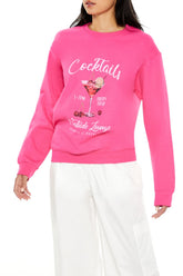 Cocktails Fleece Pullover | Forever 21 Womens