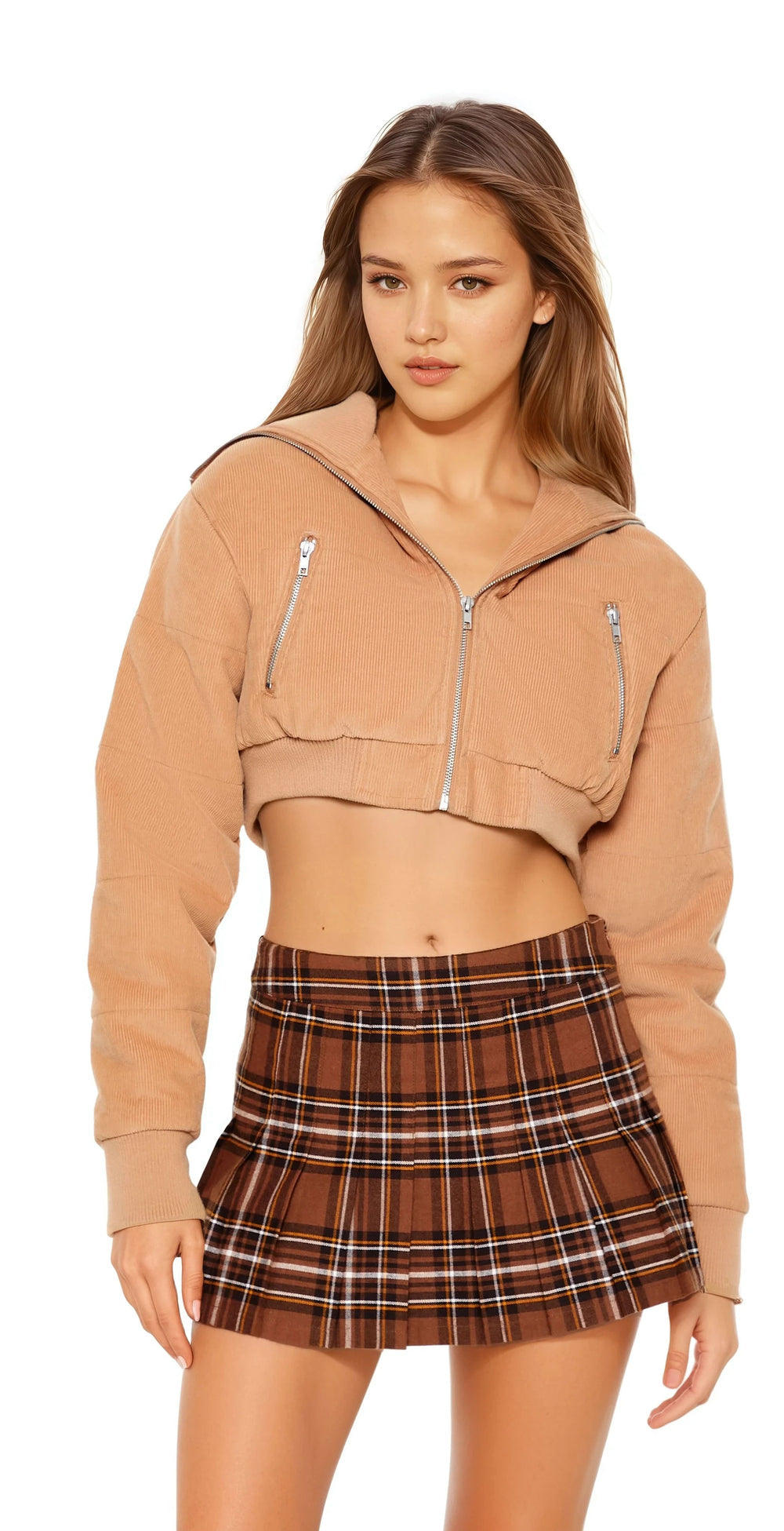 Cropped Corduroy Puffer Jacket | Forever 21 Womens