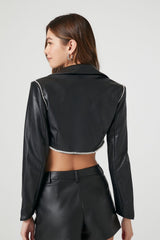 Cropped Faux Leather Jacket | Forever 21 Womens