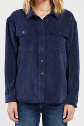 Carmele Long Sleeve Button Down Corduroy Jacket | Forever 21 Womens