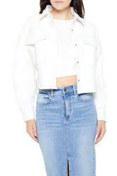 Boxy Cropped Shacket | Forever 21 Womens