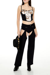 Cutout Mid-Rise Wide-Leg Pants | Forever 21 Womens