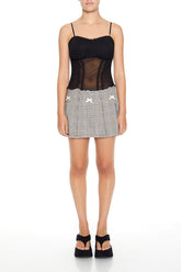 Pleated Glen Plaid Bow Mini Skirt | Forever 21 Womens