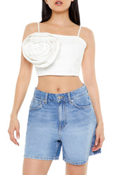Denim Rose Cropped Cami | Forever 21 Womens