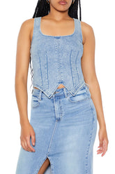 Stretch-Denim Tank Top | Forever 21 Womens