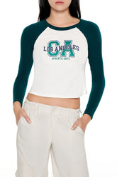 Los Angeles Cropped Raglan Tee | Forever 21 Womens