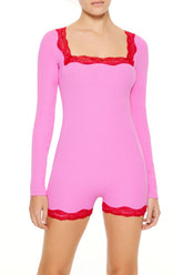 Fitted Lace-Trim Romper | Forever 21 Womens