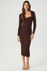 Midi Dress & Shrug Sweater Set | Forever 21 Womens