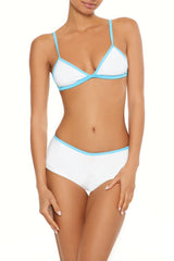 Essentials Contrast Binded Triangle Bikini Top | Forever 21 Womens