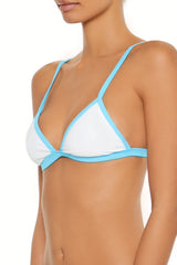 Essentials Contrast Binded Triangle Bikini Top | Forever 21 Womens