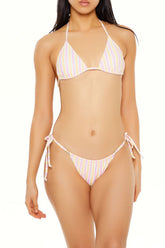 Essentials Multi-Stripe Triangle Bikini Top | Forever 21 Womens