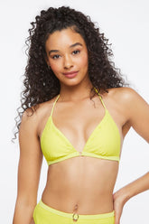 Eyelet Triangle Halter Bikini Top | Forever 21 Womens