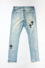 F21 Mens Cross Embroidered Skinny Jeans | Forever 21 Mens