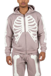 Skeleton Graphic Zip-Up Hoodie | Forever 21 Mens