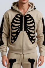 Skeleton Graphic Zip-Up Hoodie | Forever 21 Mens