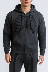 Skeleton Graphic Zip-Up Hoodie | Forever 21 Mens