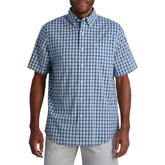 Chaps Mens's Short Sleeve Recycled Poly Stretch Woven Shirt | Forever 21 Mens