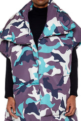 Camo Print Longline Puffer Vest | Forever 21 Mens