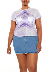 Plus Size Keep Shining Tie-Dye Tee - Forever 21
