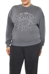 Plus Size Beaded Cancer Pullover - Forever 21