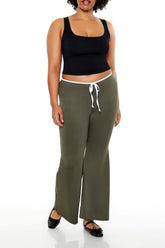 Plus Size Tie-Waist Flare Leggings - Forever 21