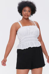 Plus Size Smocked Shorts - Forever 21