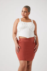 Plus Size Straight Mini Skirt - Forever 21