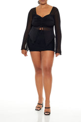 Plus Size Mesh Mini Skirt - Forever 21