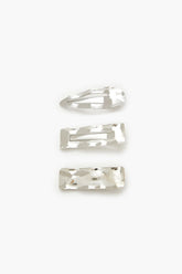Hammered Geo Hair Clip Set - Forever 21