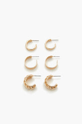 Rhinestone Hoop Earring Set - Forever 21